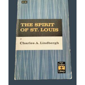 The Spirit of St Louis Charles Lindberg Scribner Sons Book Paperback Vintage 195